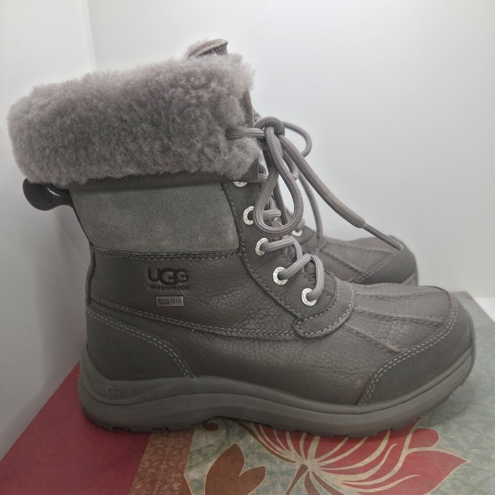 New UGG Adirondack III Charcoal Womens Sz 6 Style 1095141 Waterproof Dri Tech